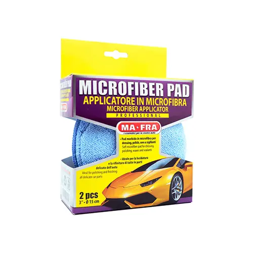 MICROFIBER PAD DISK blu tonda – APPLICATORE MICROFIBRA PER CERE E