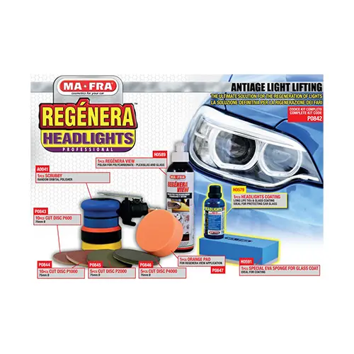detailing REGENERA HEADLIGHTS KIT (PROFESSIONAL) – KIT PRO LUCIDA