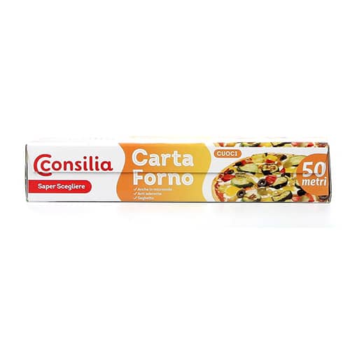 CARTA FORNO mt. 50X330 mm. CON DISPENSER – Carta forno per alimenti